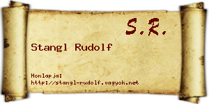 Stangl Rudolf névjegykártya